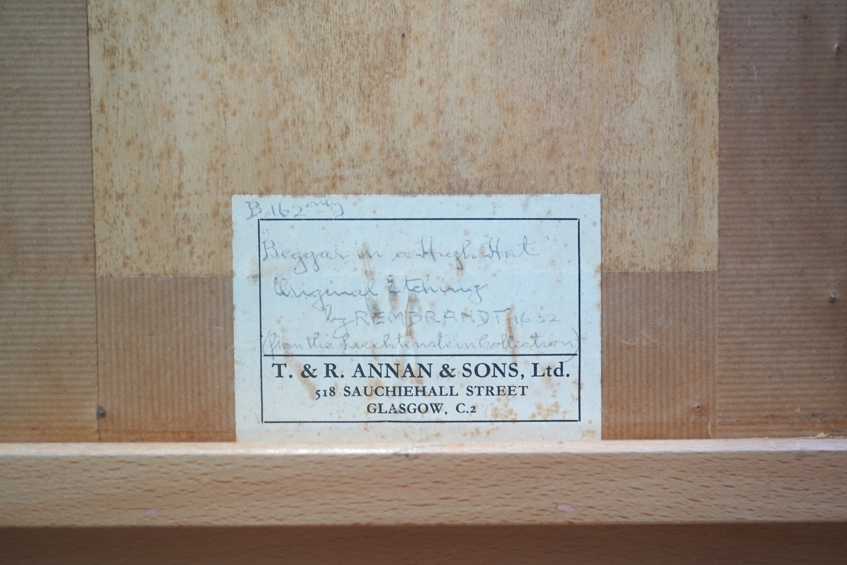 Rembrandt Van Rijn, Dutch 1606-1669, 'Beggar in a High Cap, Standing and Leaning on a Stick'